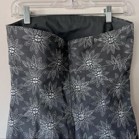 Anthropologie Ruth Dress Floral Strapless Gray Size 4 - Picture 10 of 14